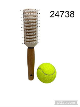 Imagen de CEPILLO PELO RECTANGULAR MANGO MADERA 22CM 6.25